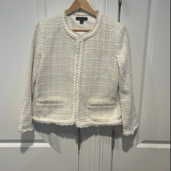 Ann Taylor - Cropped Crew Neck Jacket in Tweed - Picture 1 of 3
